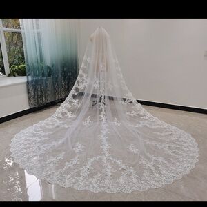 Ivory Cathedral Length Wedding Veil